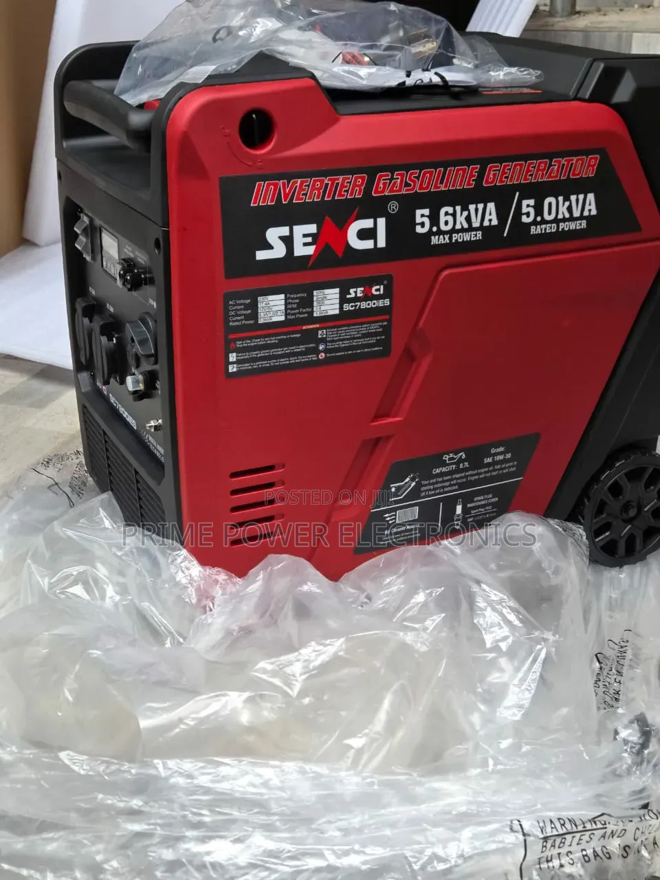 Powerful 5.6kVA Senci Inverter Petrol Generator