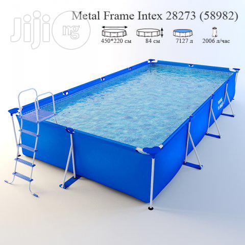 4.5m X 2.2m X 0.84m Rectangular Frame Swimmin Pool Nd Ladder