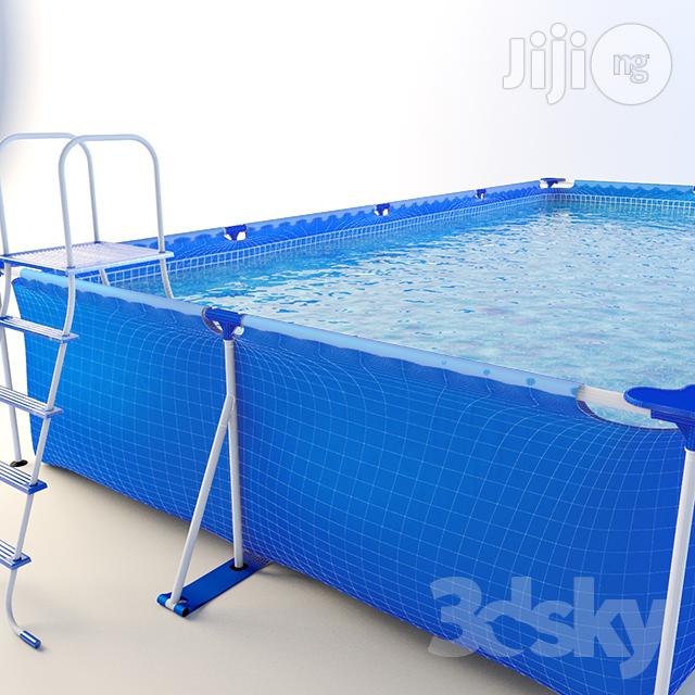 4.5m X 2.2m X 0.84m Rectangular Frame Swimmin Pool Nd Ladder