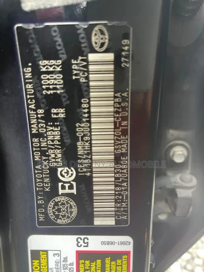 Toyota Camry 2019 Black