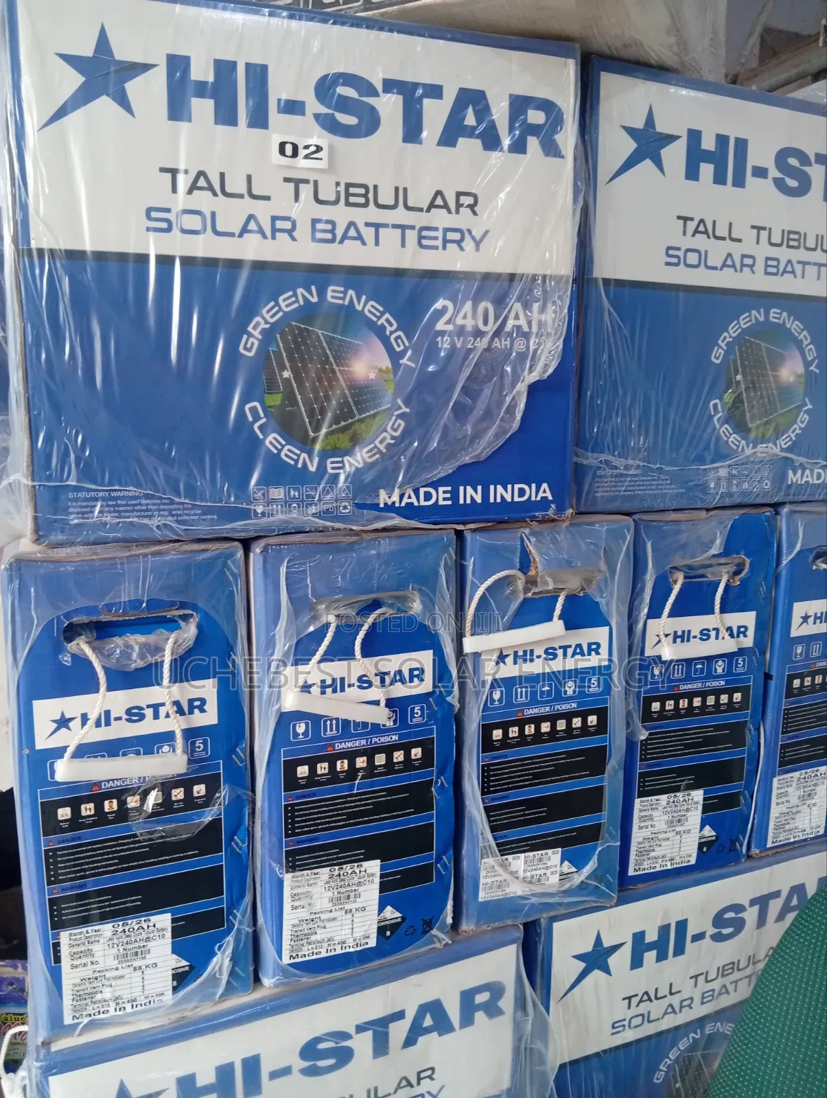 Hi Star 240ah 12 Tubular Battery