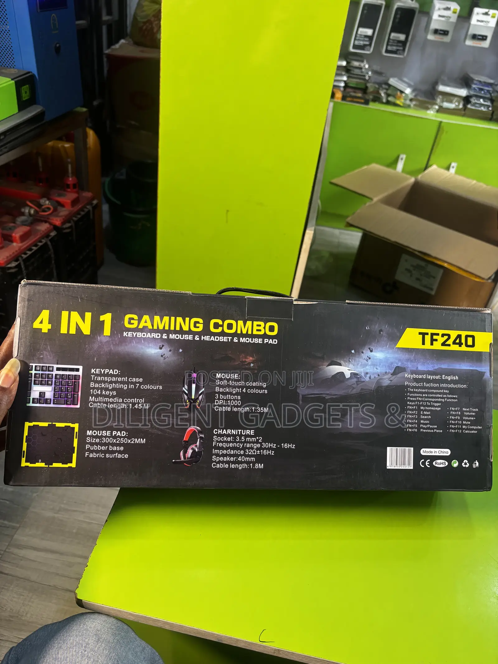 4 in 1 Gaming Headset | Keyboard | Mouse | MousePad