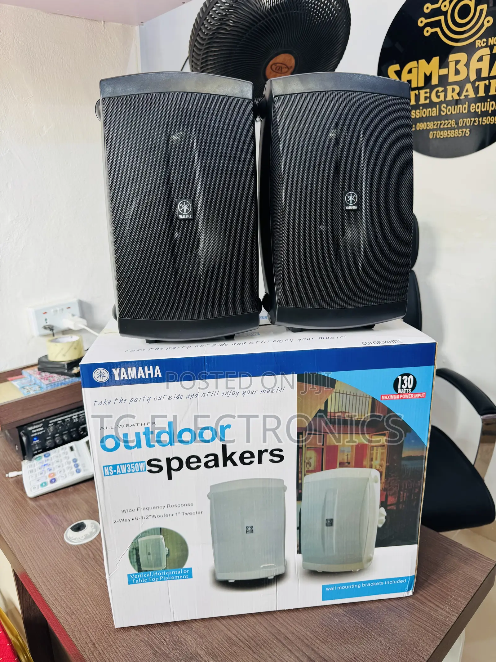 This Is a Pair of Yamaha NS-AW350W All-Weather Outdoor Speakers.