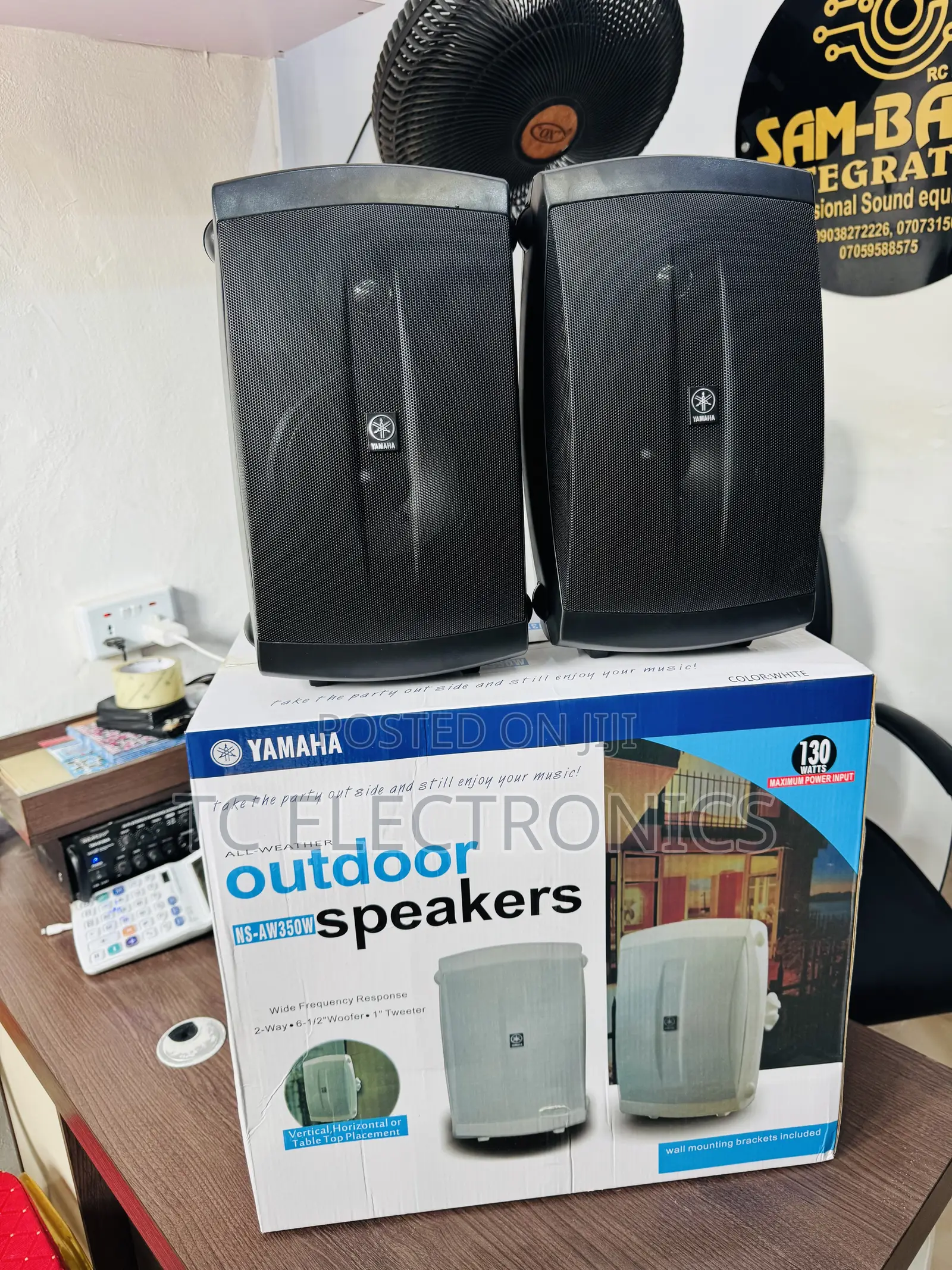 This Is a Pair of Yamaha NS-AW350W All-Weather Outdoor Speakers.