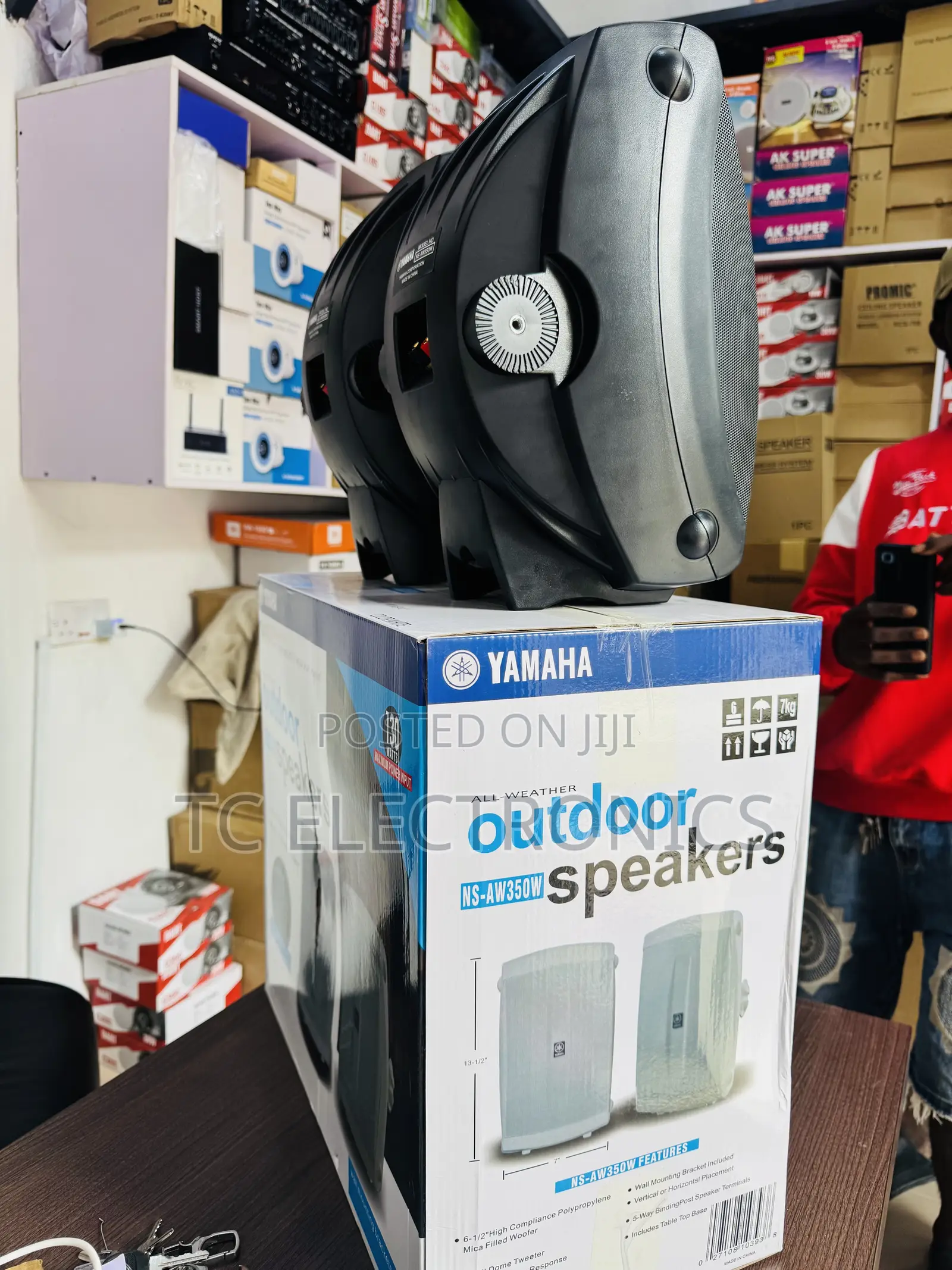 This Is a Pair of Yamaha NS-AW350W All-Weather Outdoor Speakers.