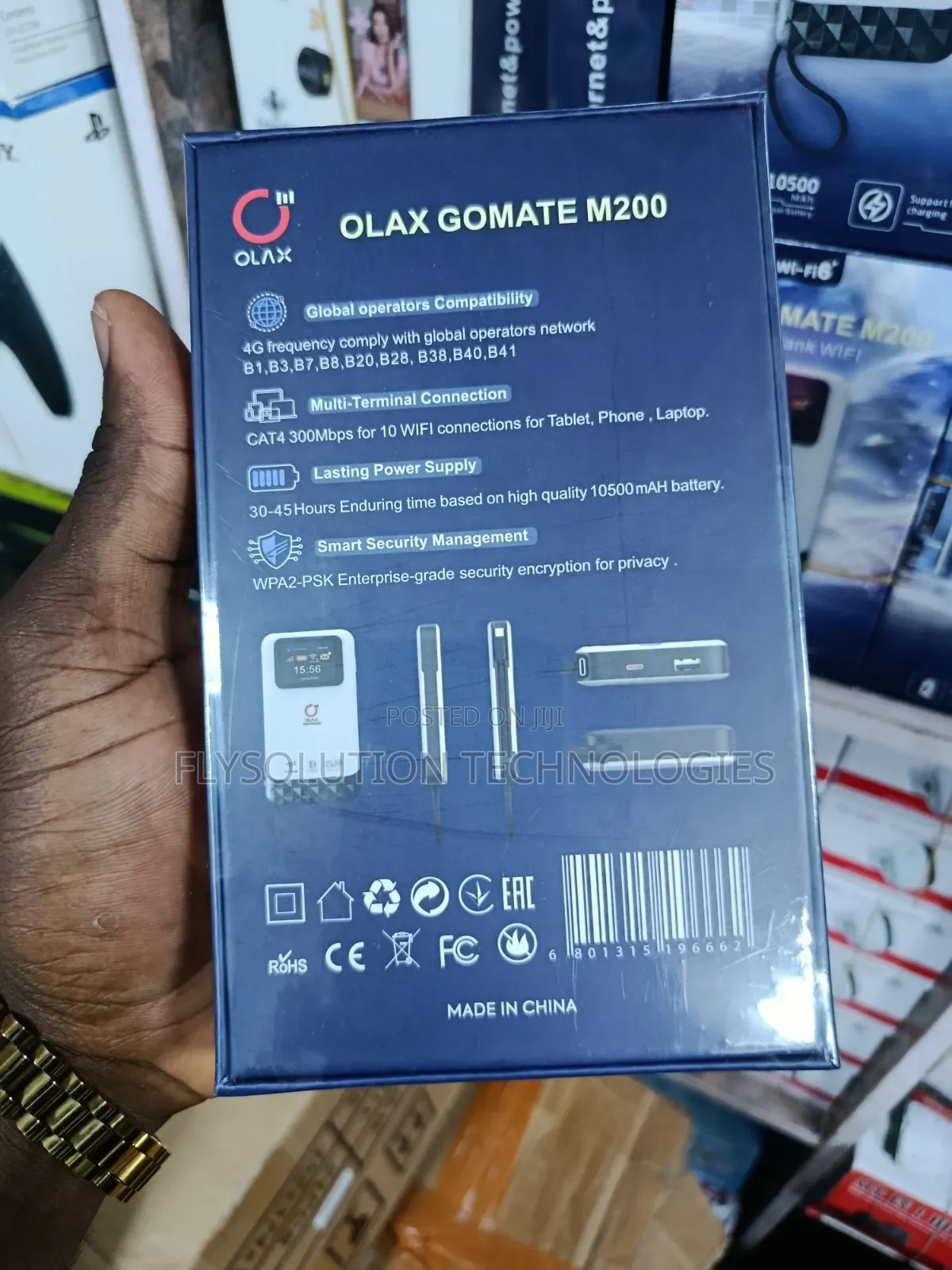 Olax Gomate M200 2-in-1 Portable 4G LTE Wi-Fi 6 Router and Power Bank