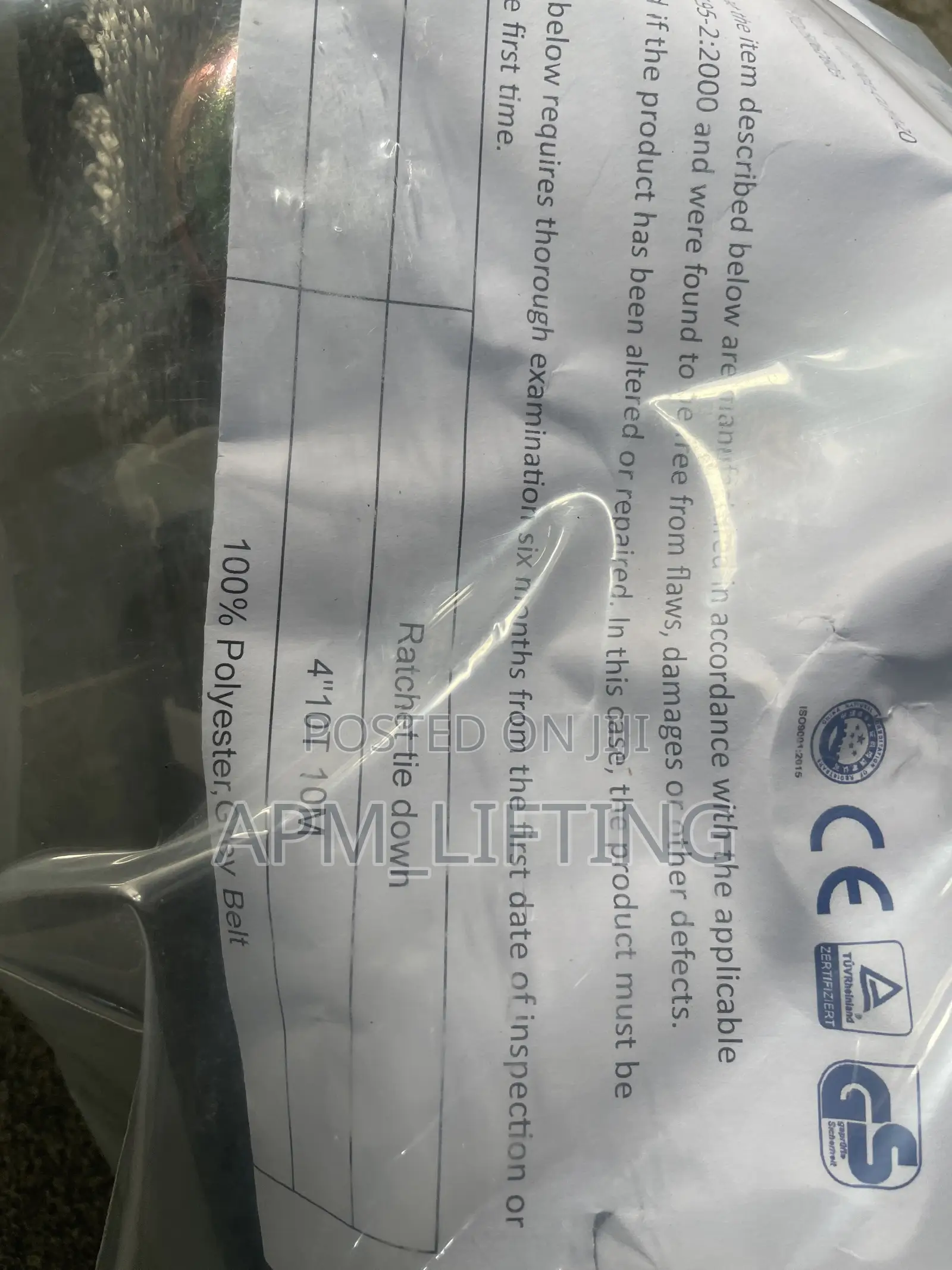 4” Inches X 10ton X 10meter Cargo Lashing/Binding Belt Straps