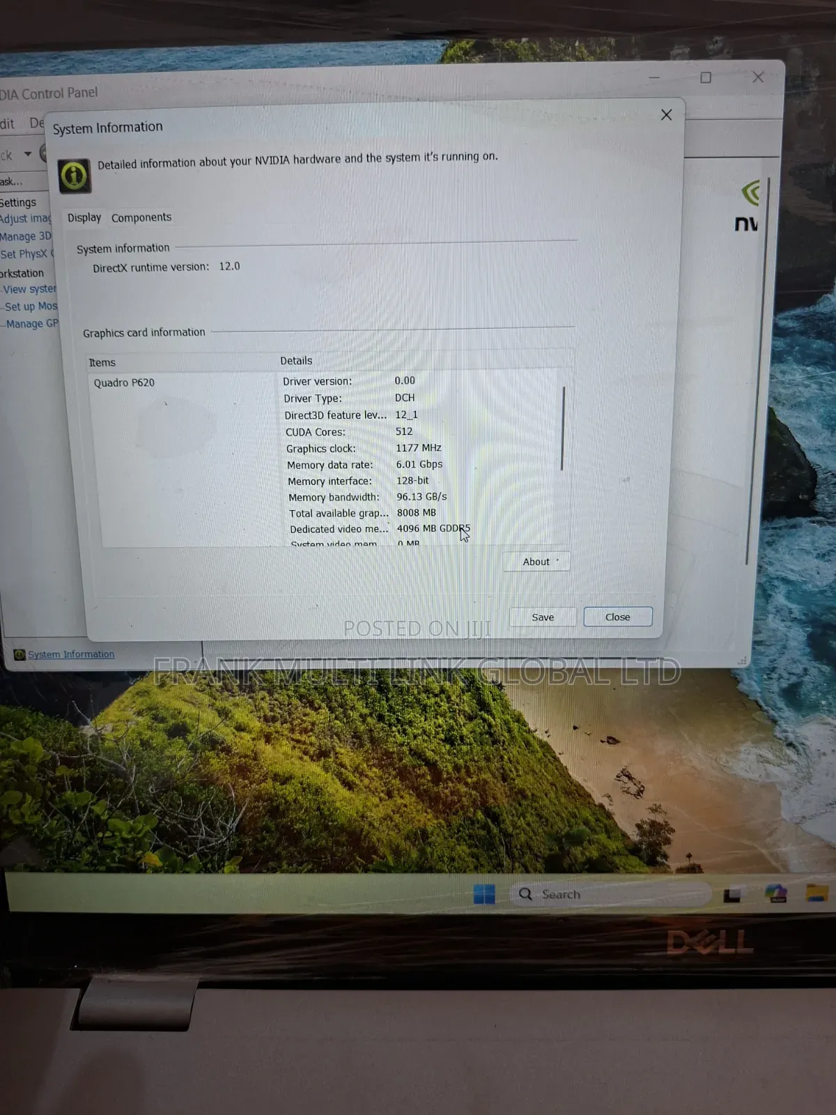 Laptop Dell Precision 3551 4GB Nvidia SSD 512GB
