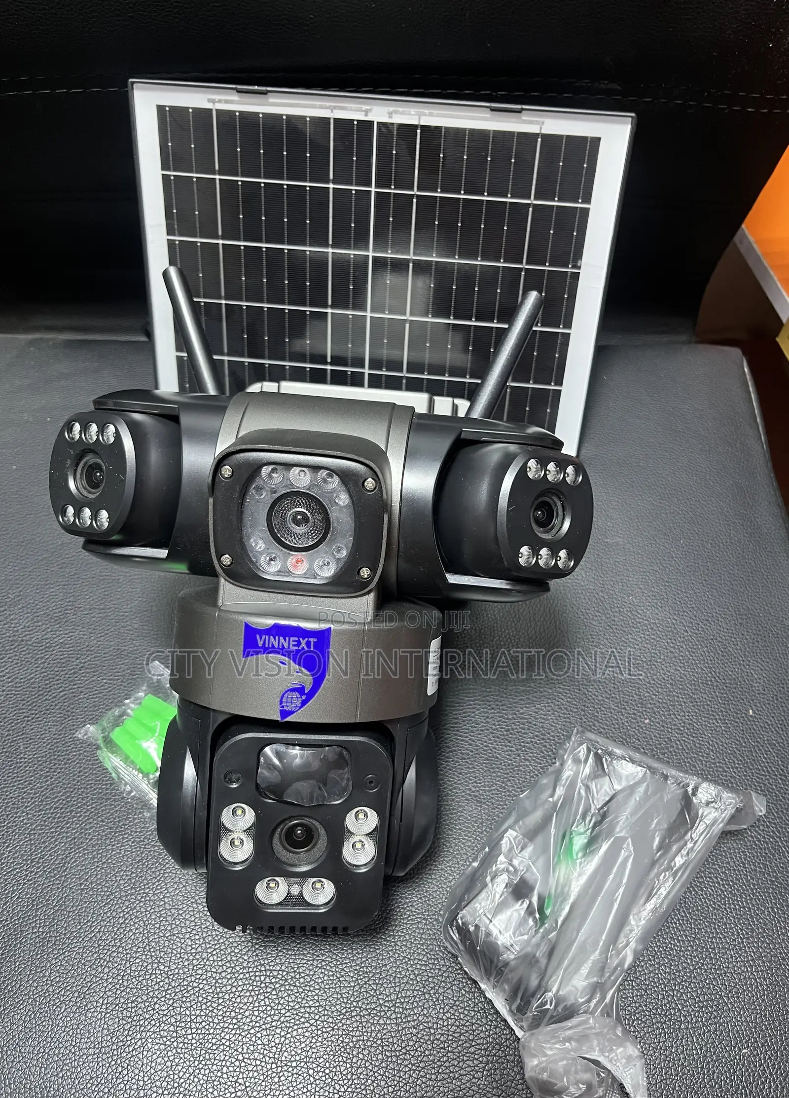 Triple-Lens Solar PTZ (Pan-Tilt-Zoom) Security Camera