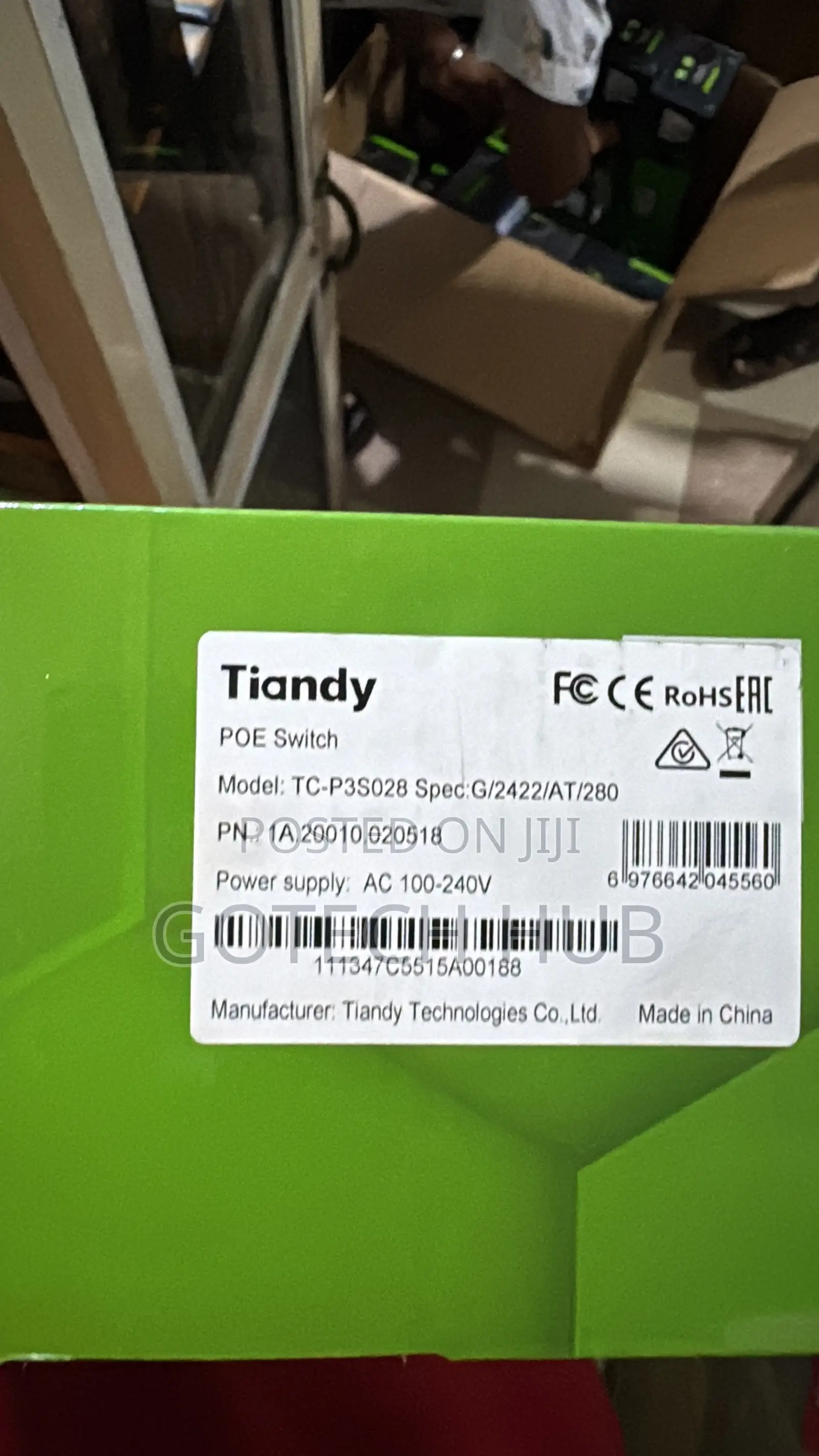Tiandy 24 Port Switch Gigabit and Poe TC-P3S028