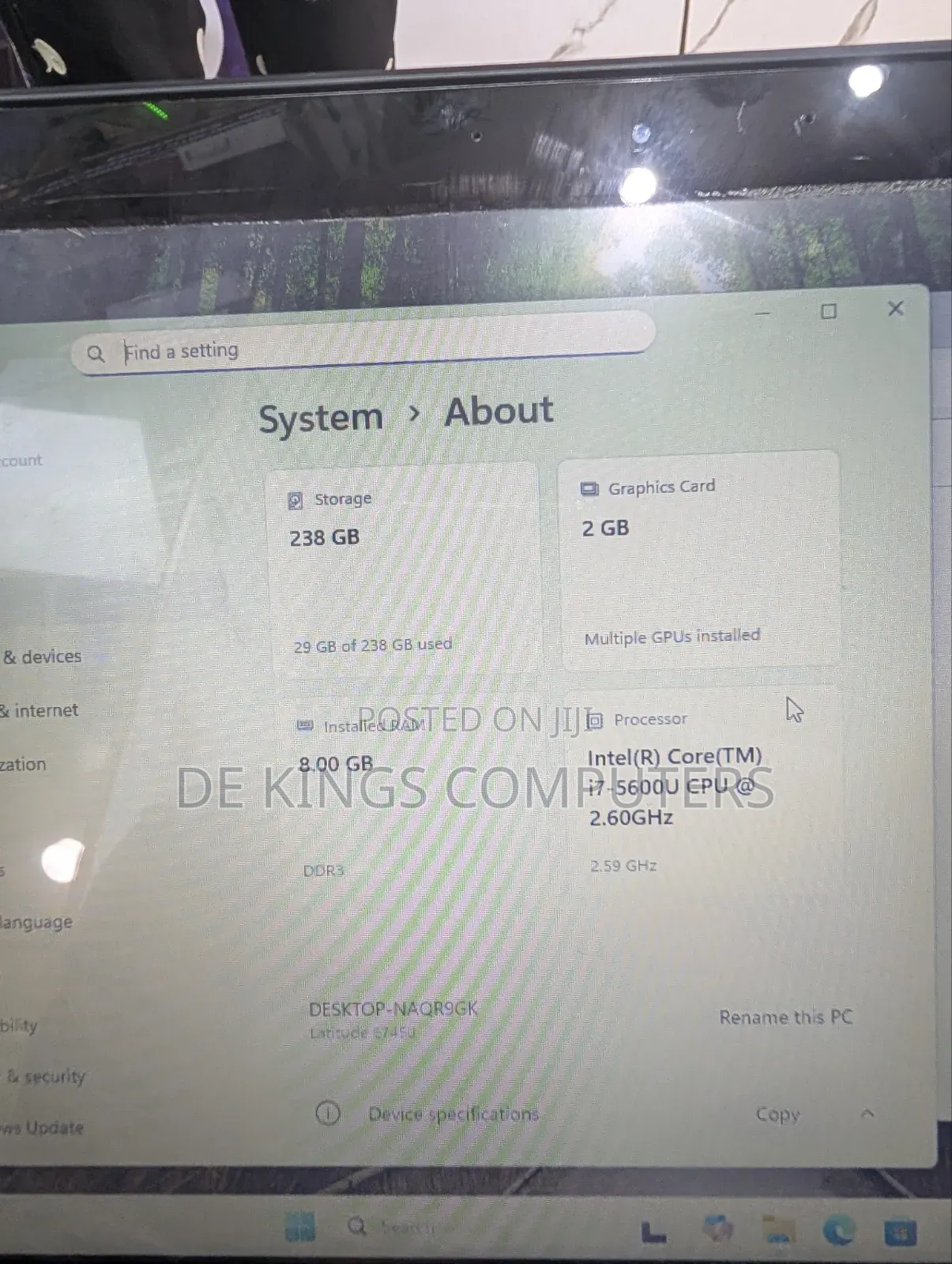 Laptop Dell Latitude E7450 8GB Intel Core i7 SSD 256GB