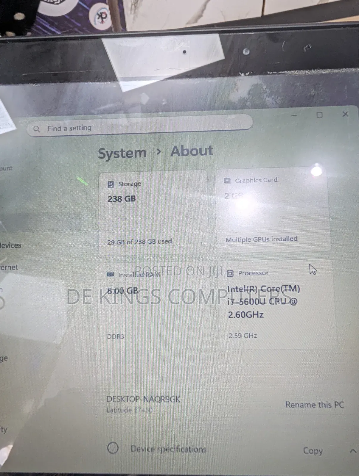 Laptop Dell Latitude E7450 8GB Intel Core i7 SSD 256GB