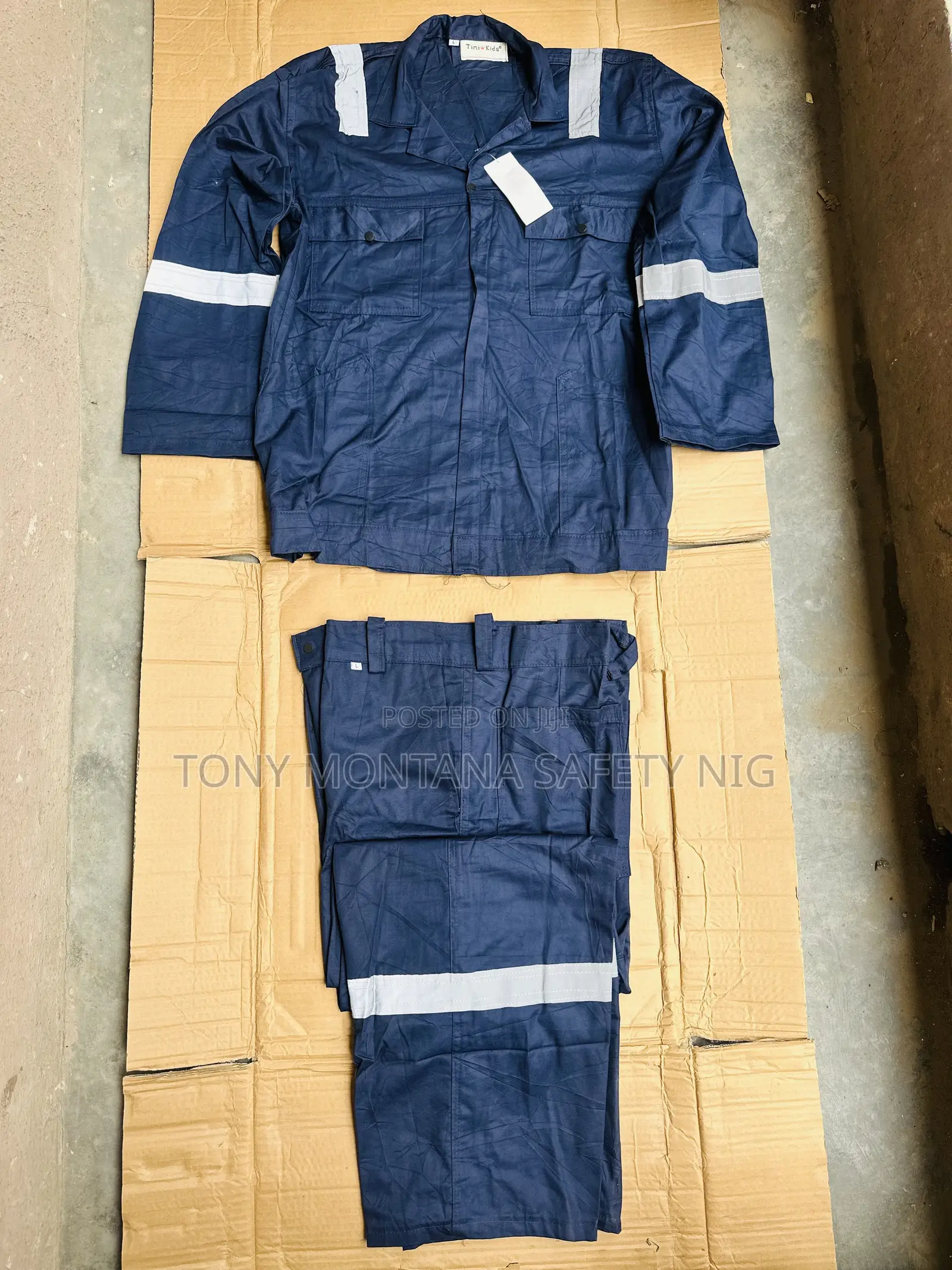 Workwear Safety Overall Uniform 2 Piece Jacket Trouser Set