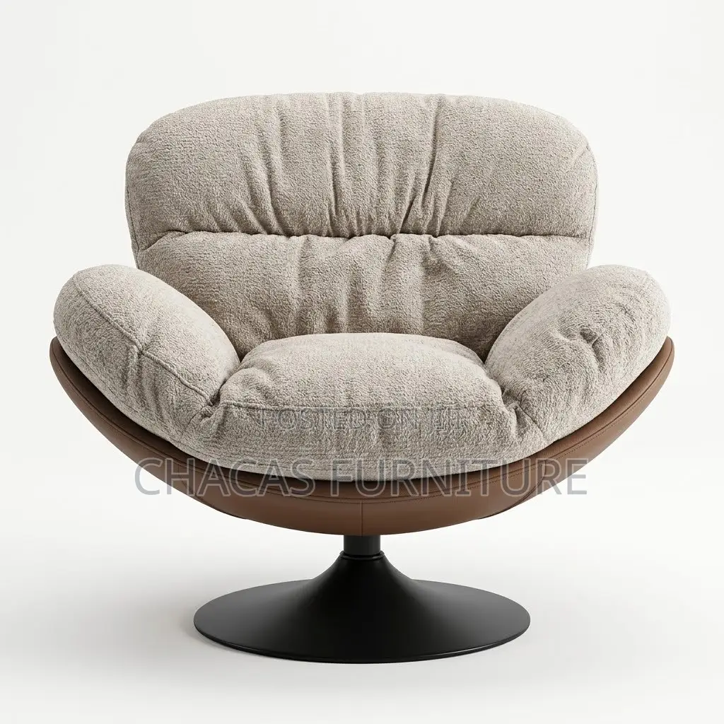 Luxury Swivel Accent Chairs – Bouclé, Leather Plush Comfort