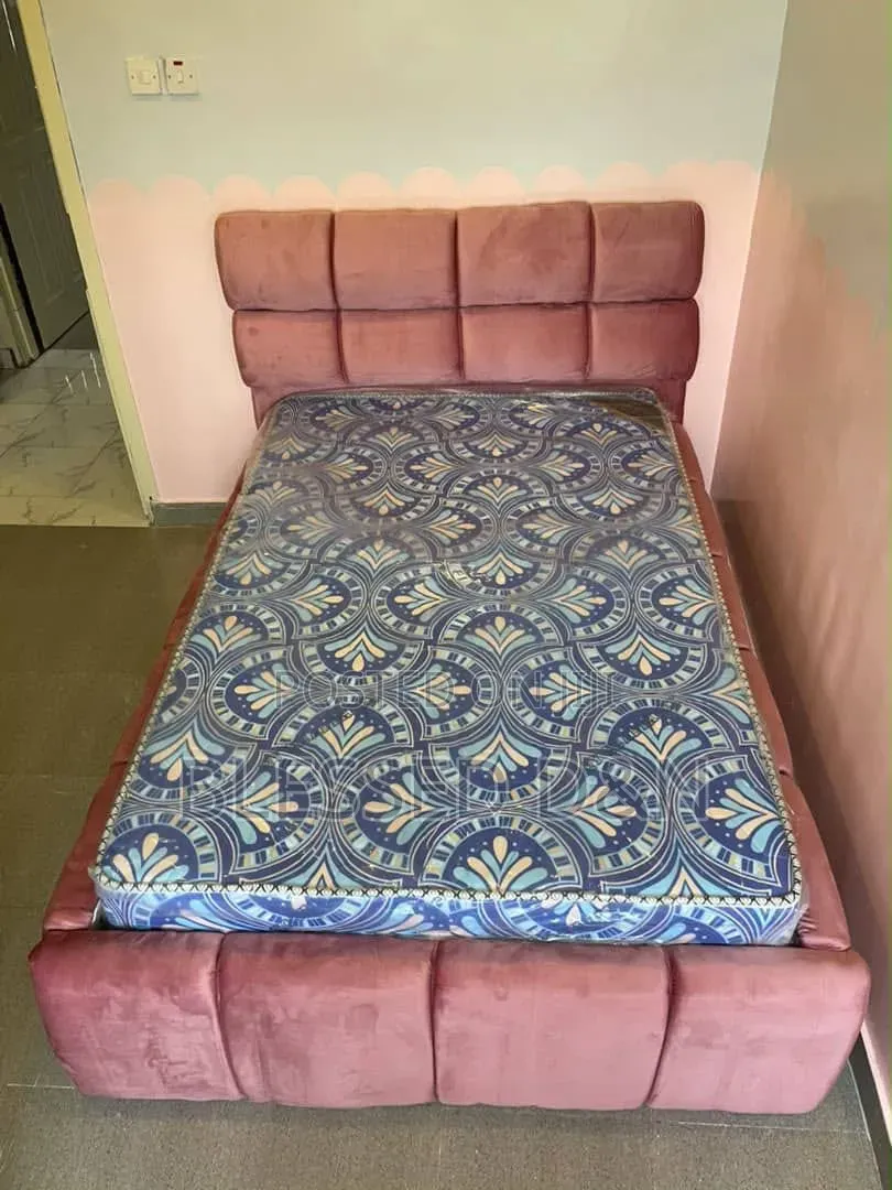 4,5/6 Lovely Baby Pink Colour Bubble Bed Frame