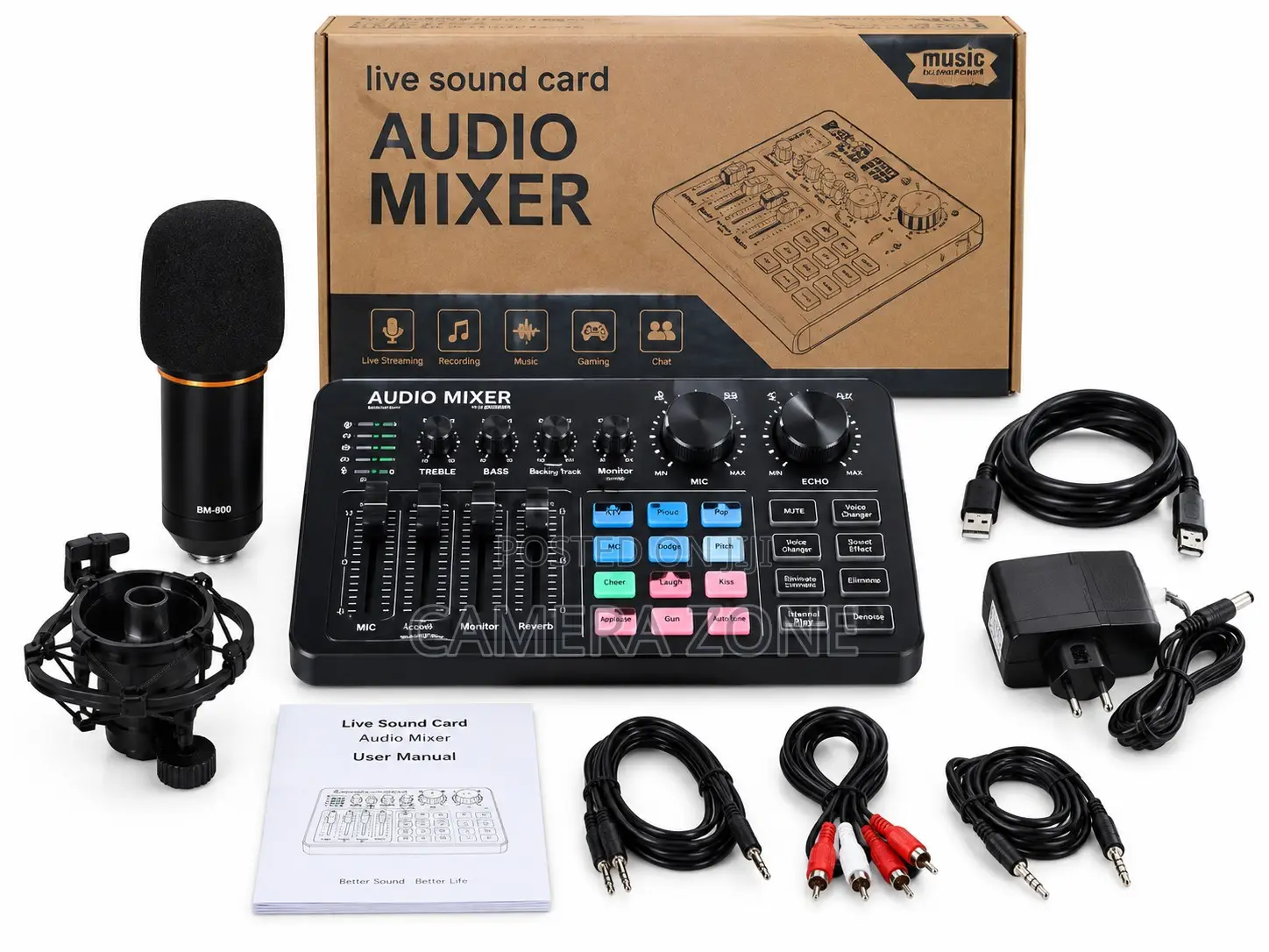 Live Sound Card Audio Mixer.