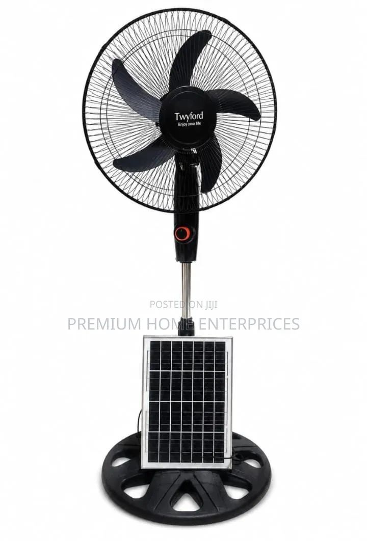 Twyford Solar Standing Rechargeable Fan 16 Inches