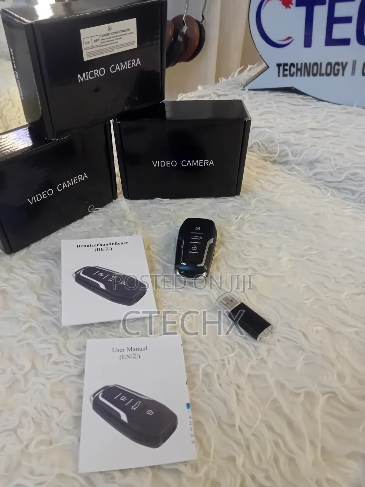 Spy Camera Car Key, 1080P Hidden Camera Video and Audio Recording 32GB