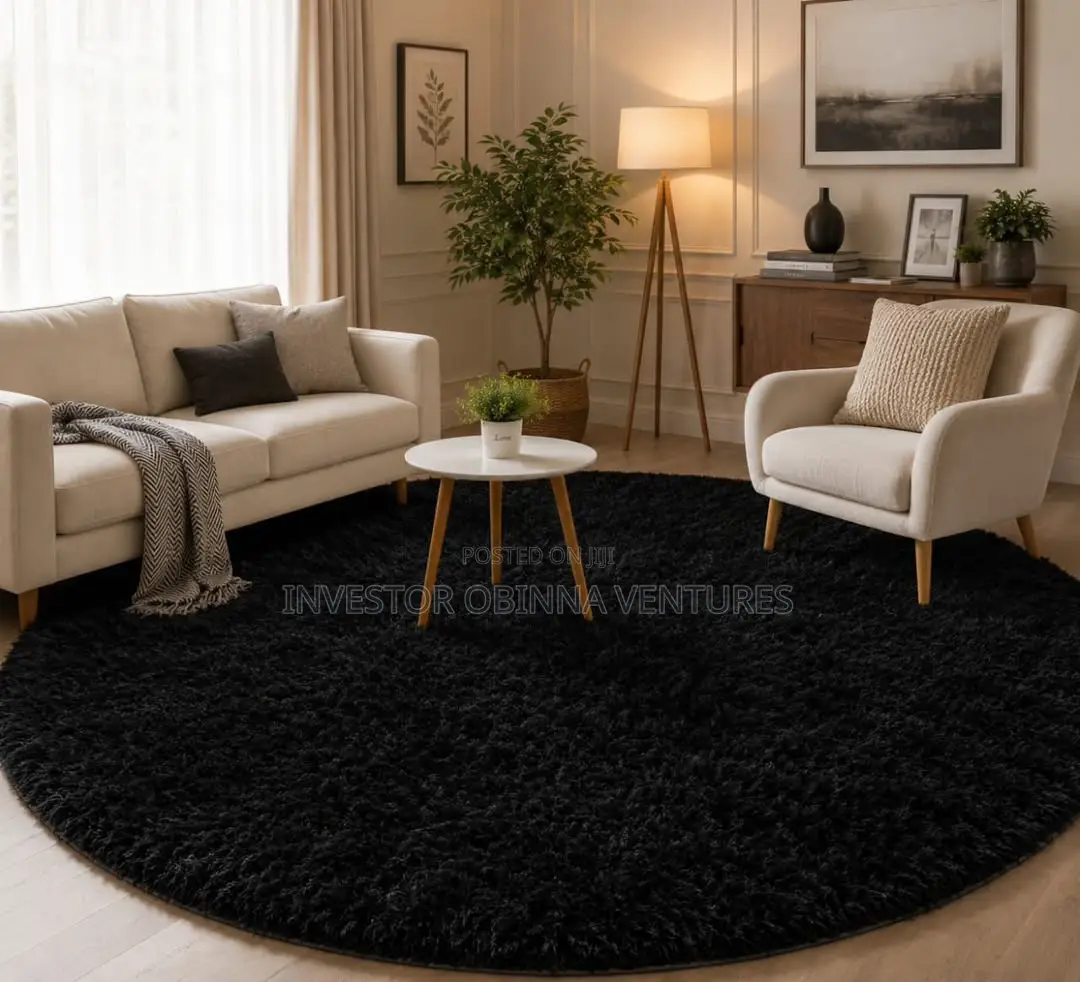 New Modern Living Room Shaggy Center Rug