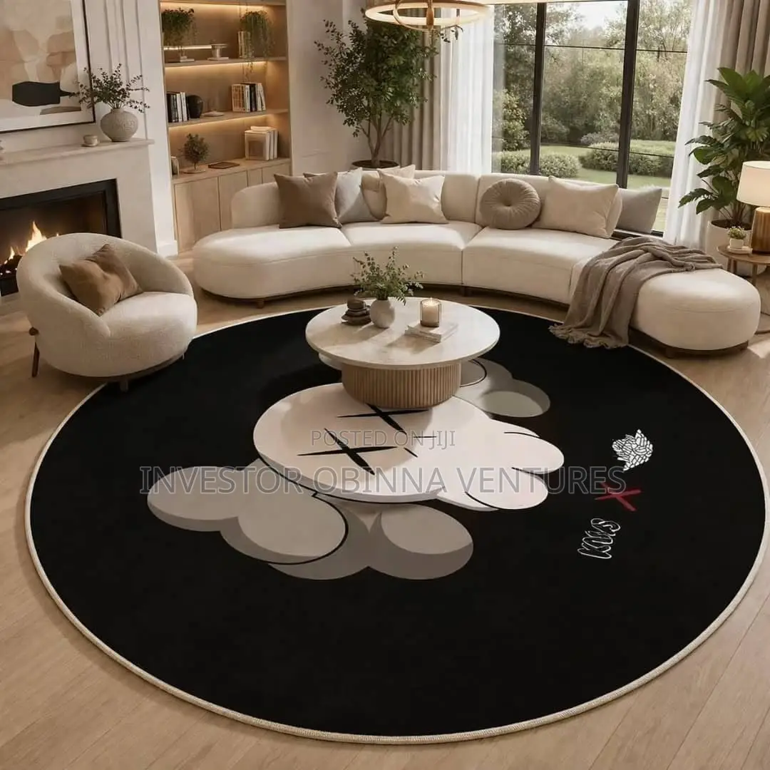 New Modern Living Room Shaggy Center Rug