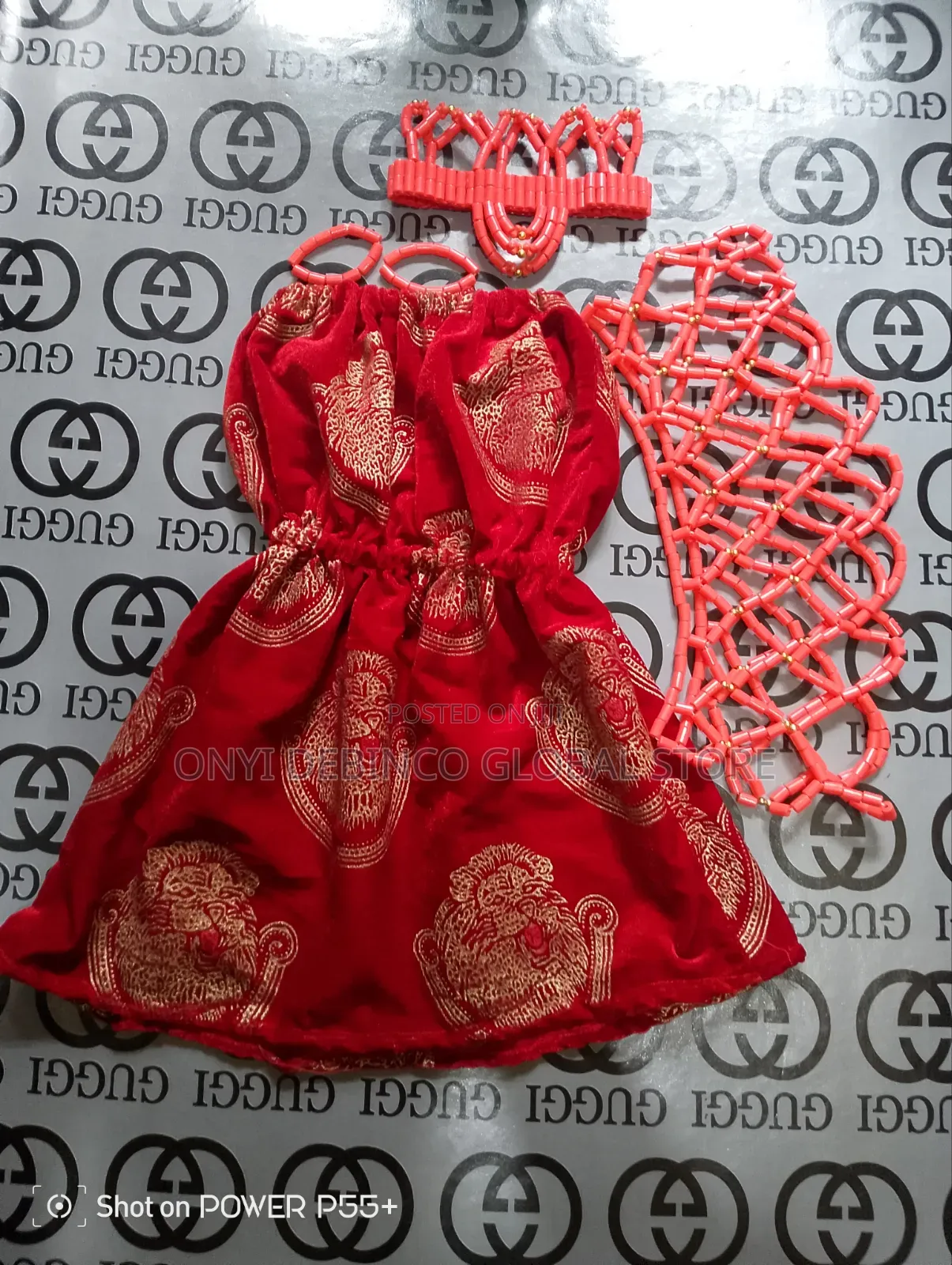 Igbo Girls Isi Agu Lion Head Traditional School Cultural Day Attire