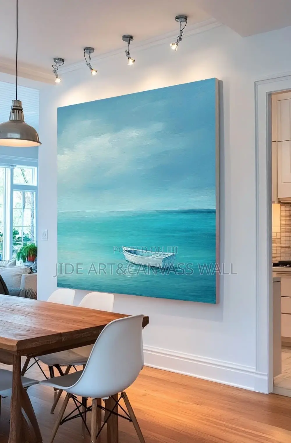 Foreign Canvas Wall Abstract Wooden Frame