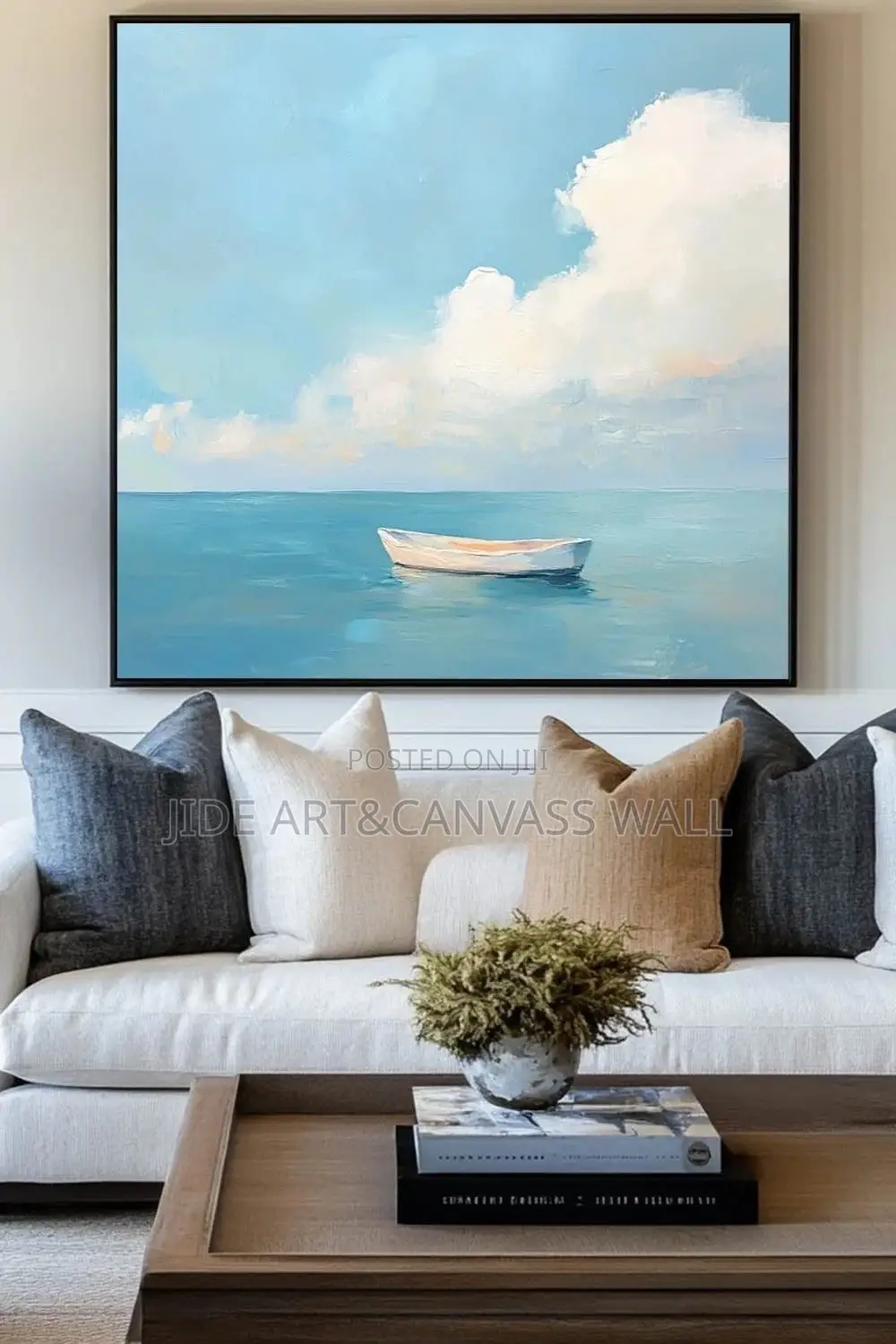 Foreign Canvas Wall Abstract Wooden Frame