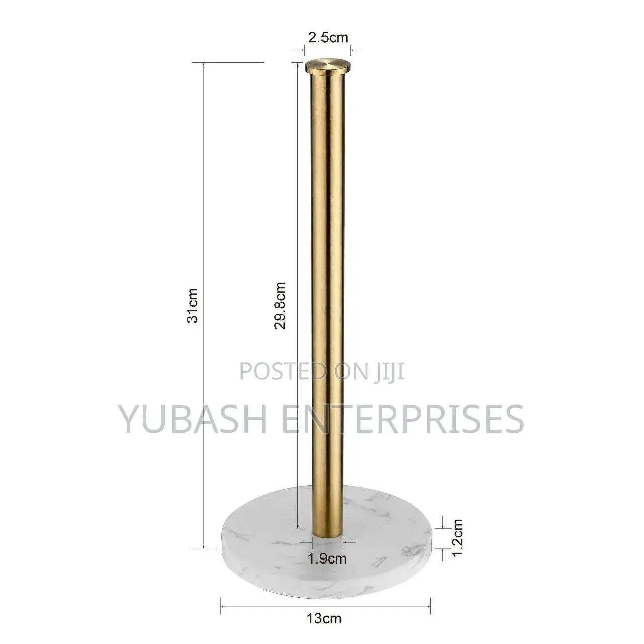 Luxury Gold Marble Base Kitchen Paper Holder