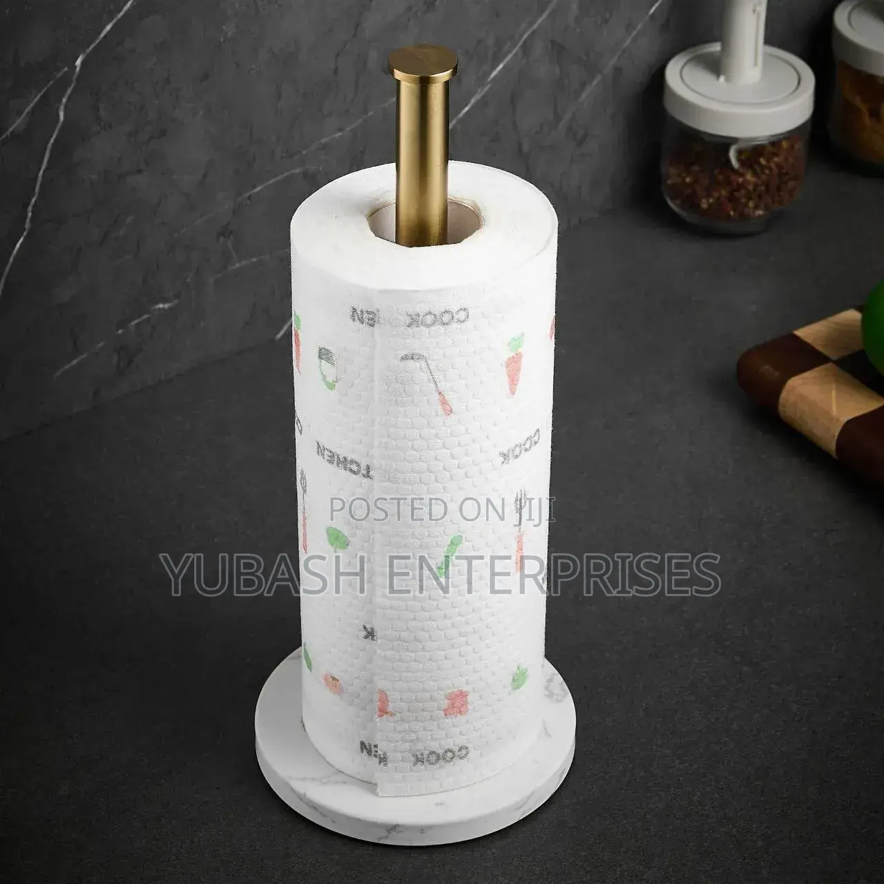 Luxury Gold Marble Base Kitchen Paper Holder