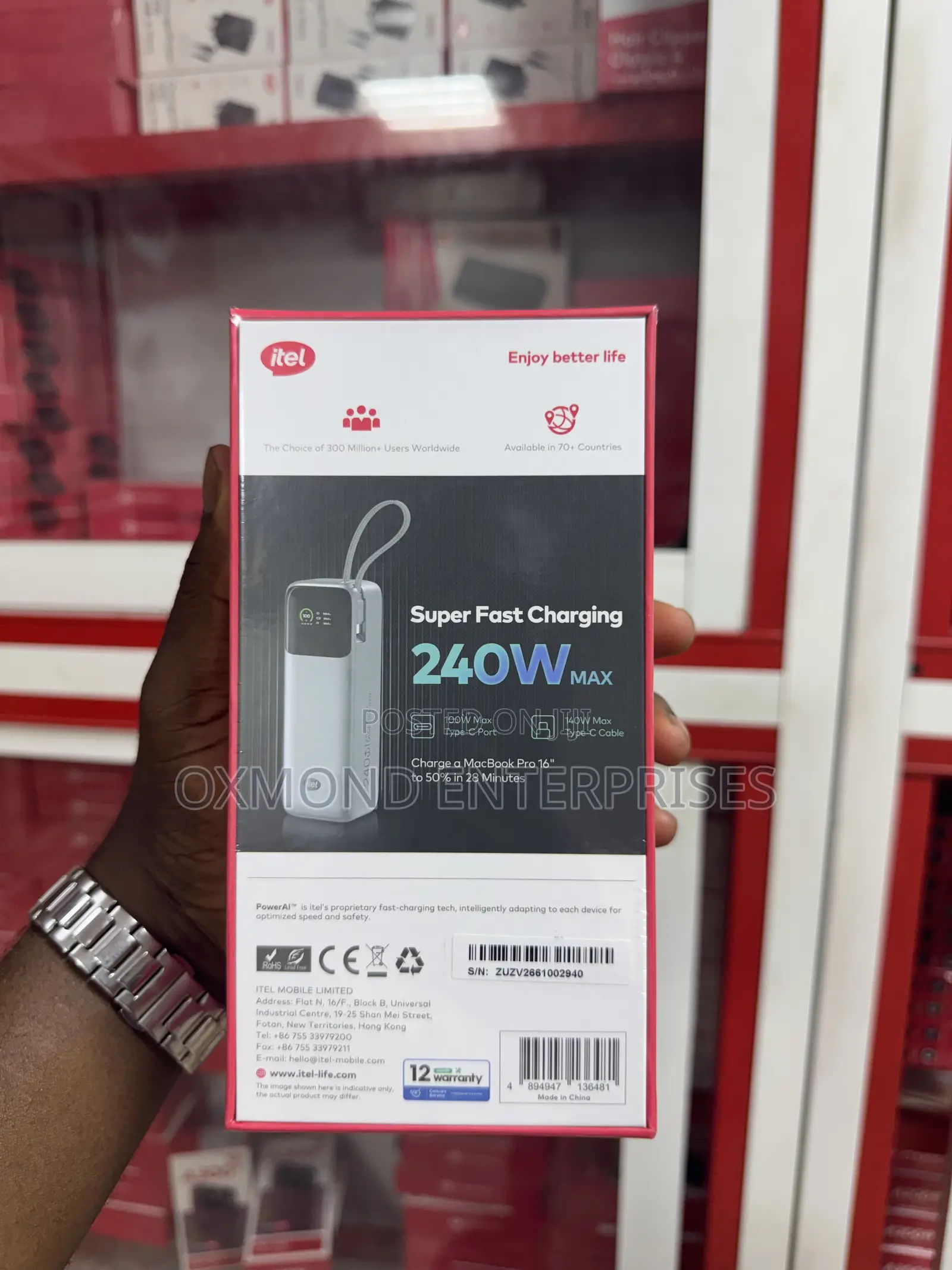 Itel 27,000 Mah (240watts) Power Bank