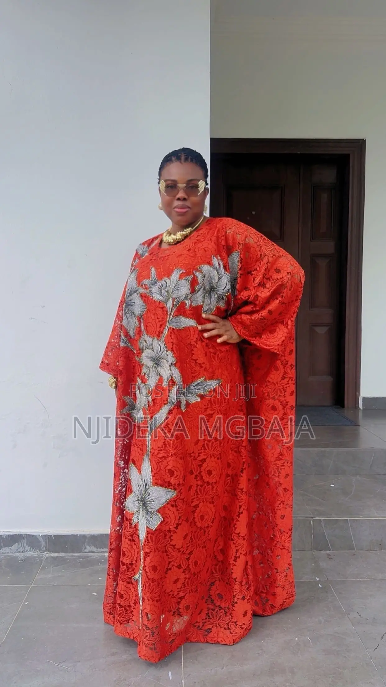 Premium and Elegant Stunning Orange Floral Lace Maxi Dress – RTWbyJide