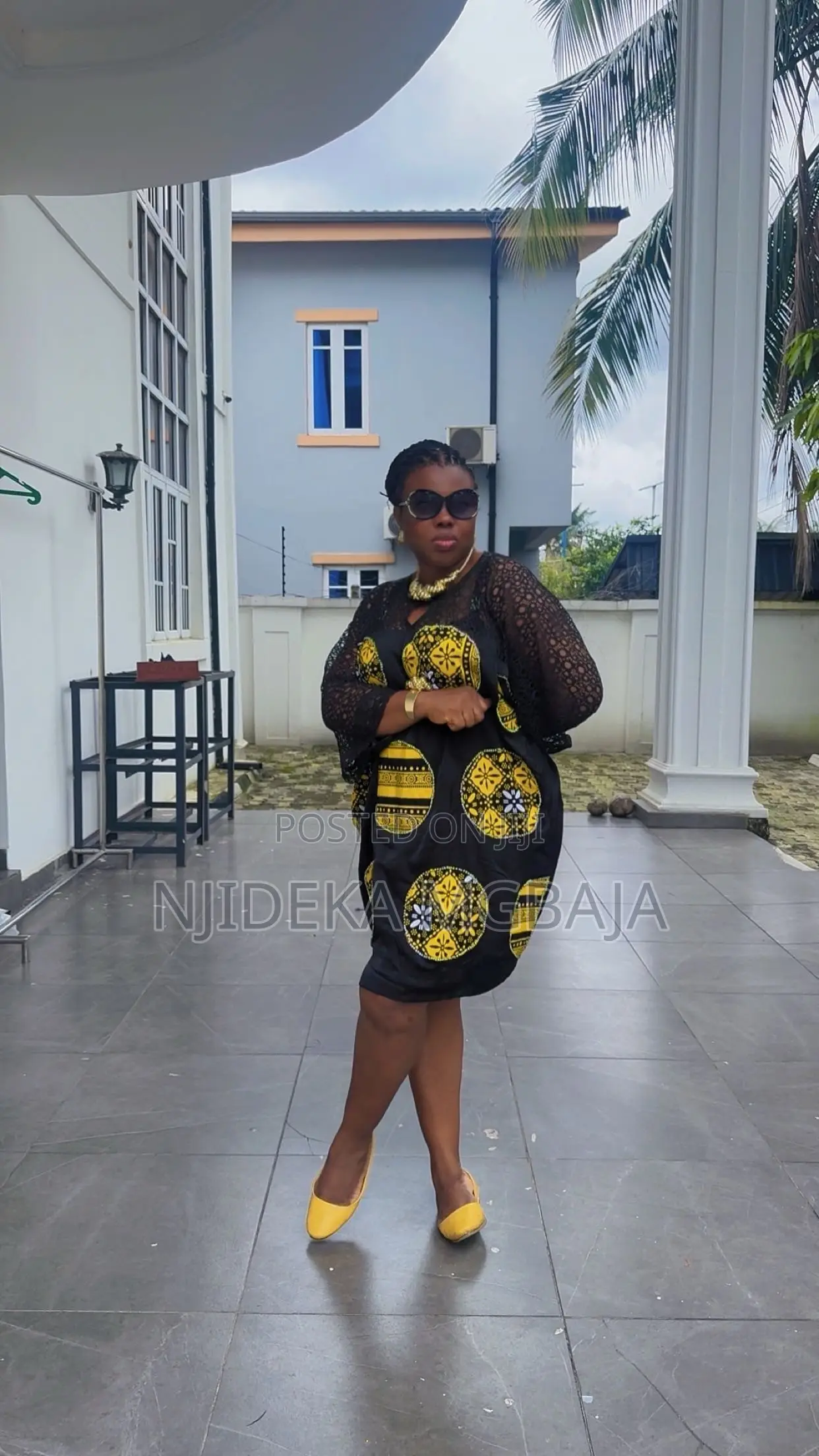 Chic Black and Yellow Ankara Patchwork Dress – RTWbyJide