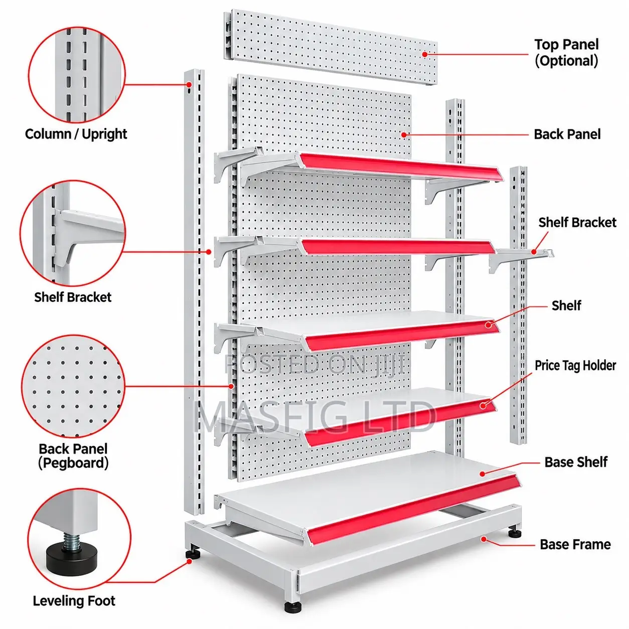Supermarket Shelves Spare Parts/Pieces