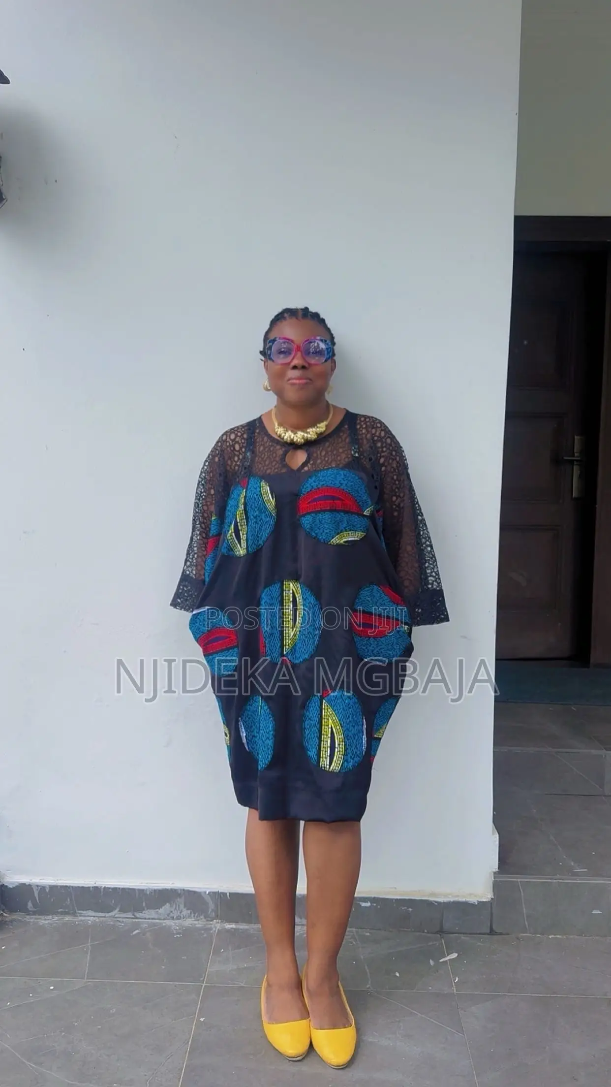 Chic Black Dress With Blue Ankara Patchwork Dress – RTWbyJide