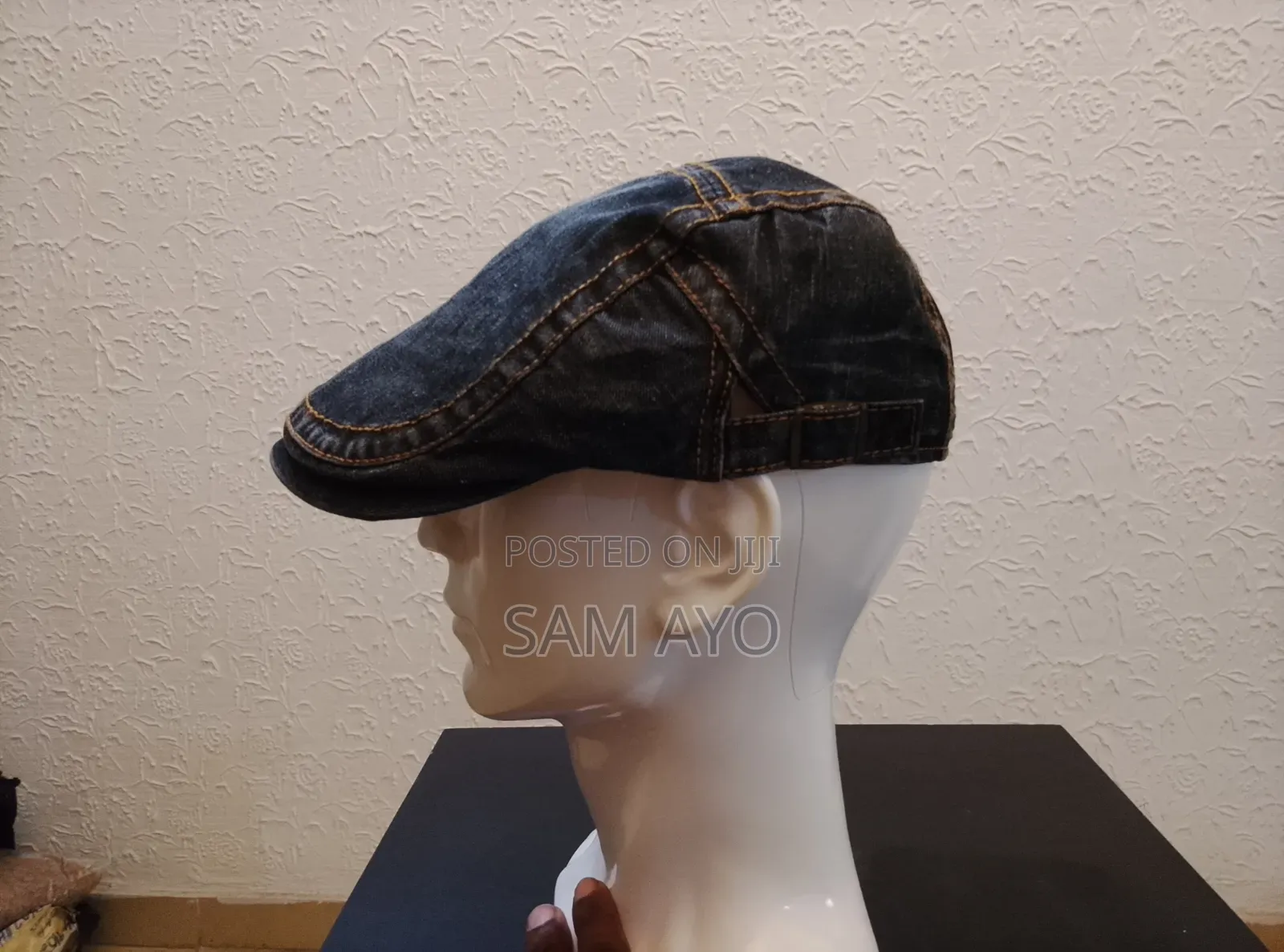 Papas Cap Denim Panama Cap - Black
