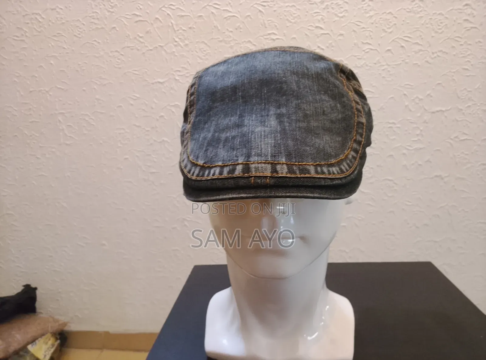 Papas Cap Denim Panama Cap - Black
