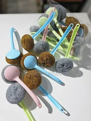 Long Handle Steel Wire Dishwashing Scrubber Brushes