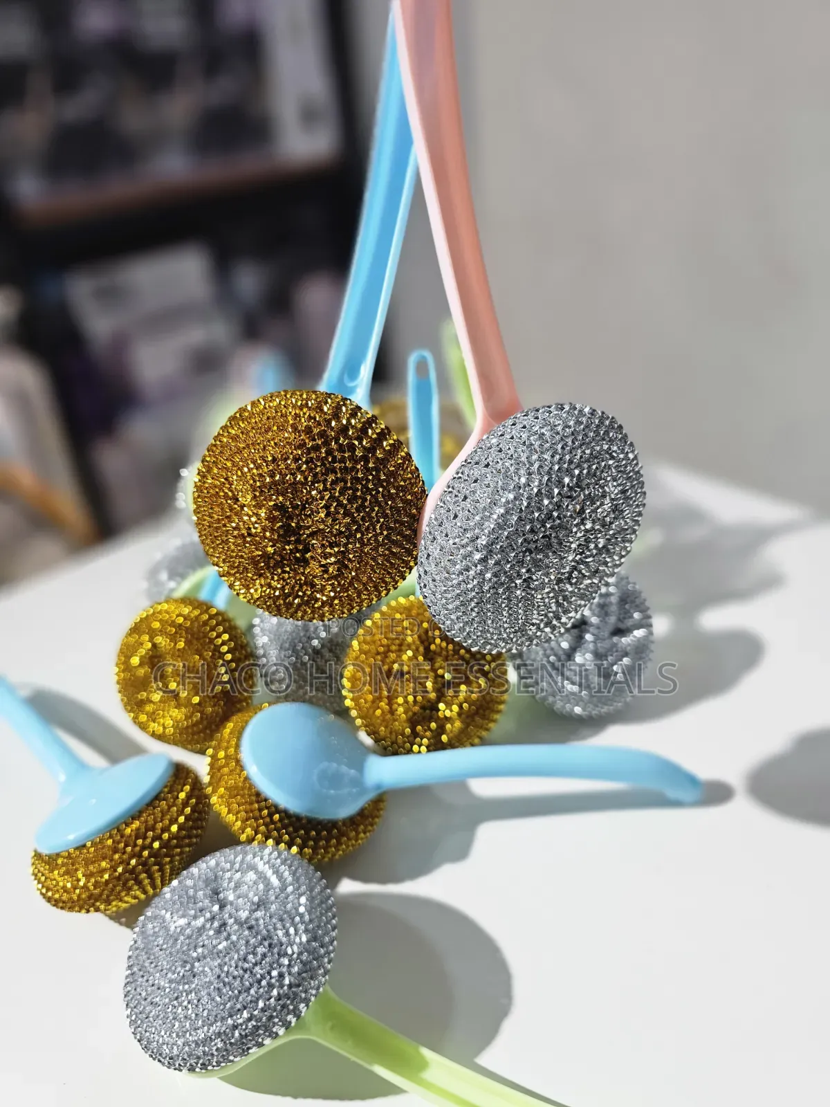 Long Handle Steel Wire Dishwashing Scrubber Brushes
