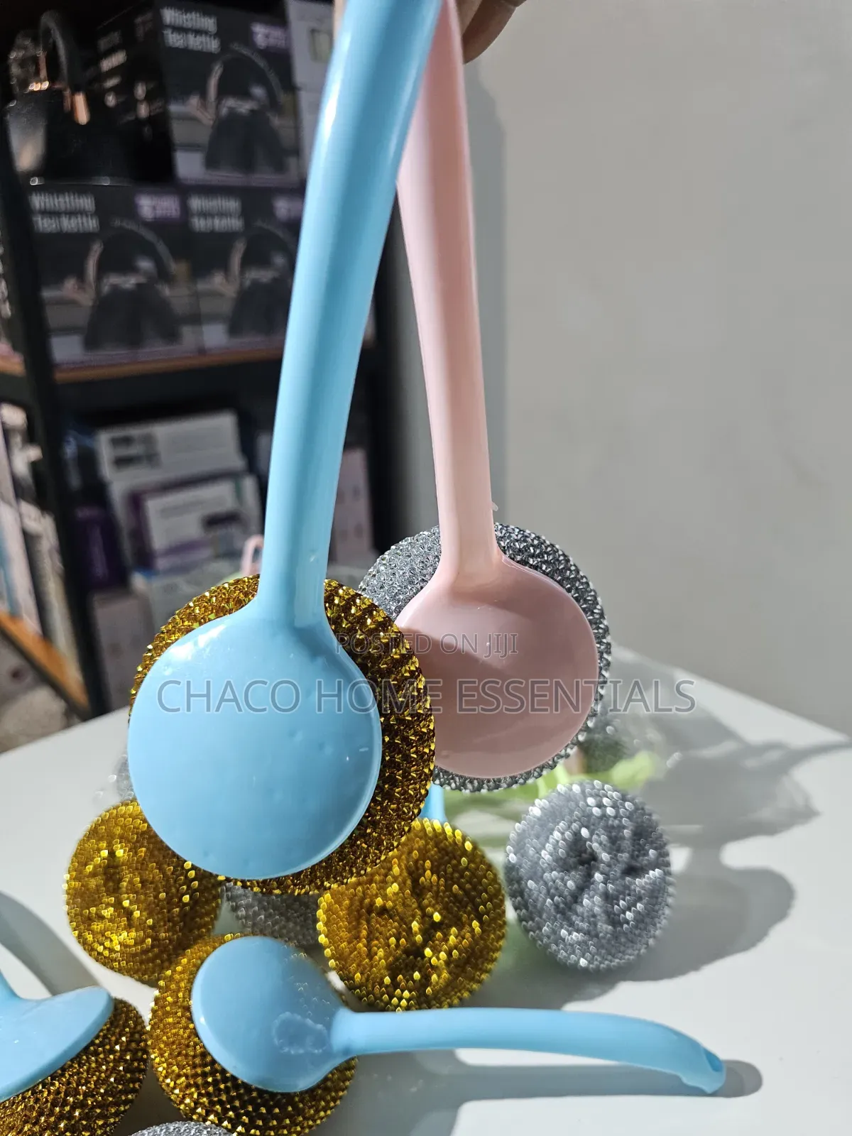 Long Handle Steel Wire Dishwashing Scrubber Brushes