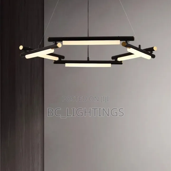 Modern Simple LED Chandelier Sleek Pendant Light for Living Room
