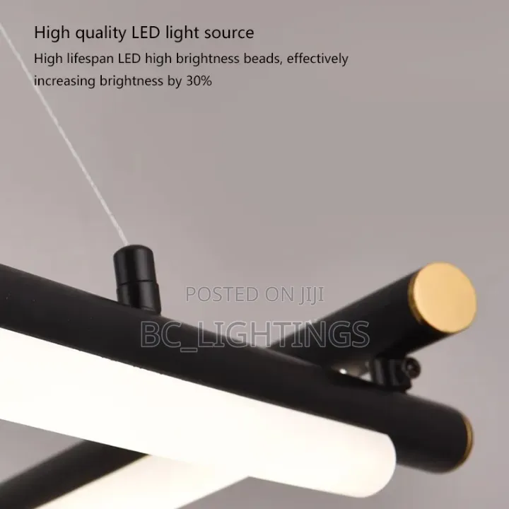 Modern Simple LED Chandelier Sleek Pendant Light for Living Room