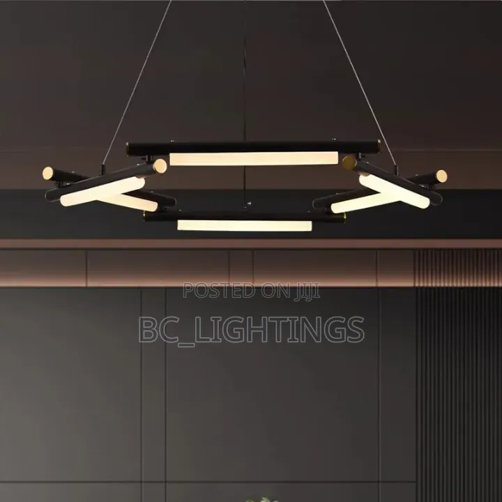 Modern Simple LED Chandelier Sleek Pendant Light for Living Room