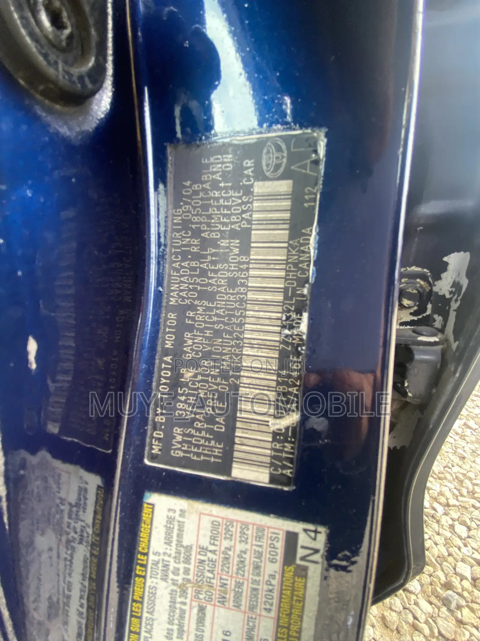 Toyota Matrix XR Hatchback AWD (1.8L 4cyl 4A) 2006 Blue