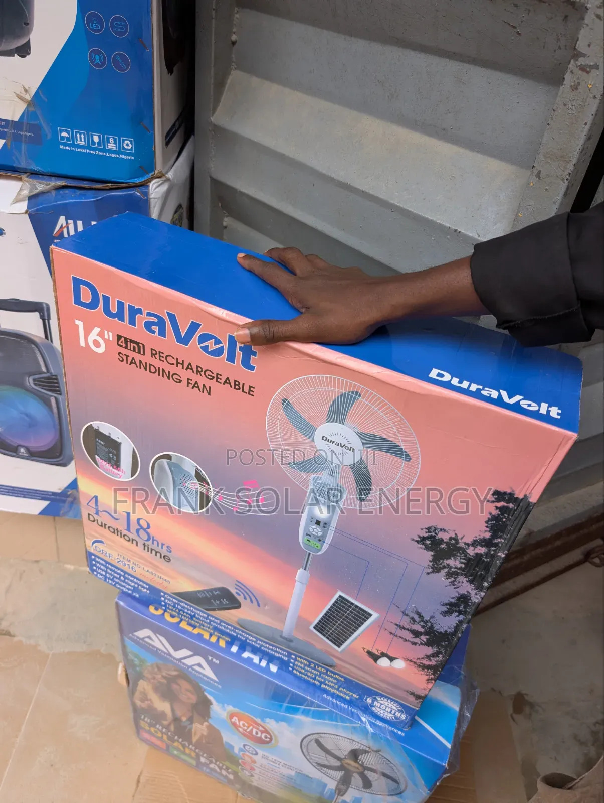 Duravolt 16 Inches Rechargeable Fan Long Lasting Battery