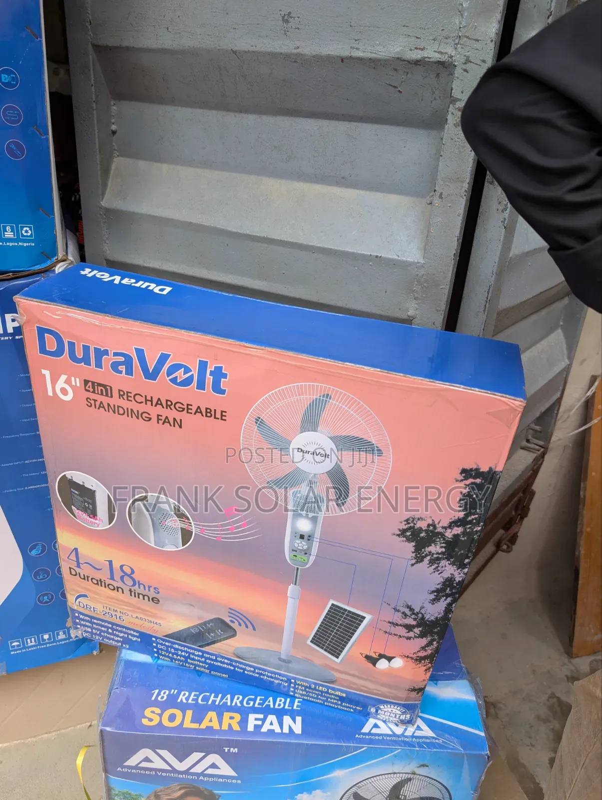 Duravolt 16 Inches Rechargeable Fan Long Lasting Battery