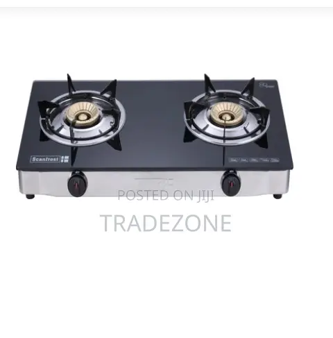 Scanfrost SFTTC2004C Table Top 2-Burner Gas Cooker With Glass Top