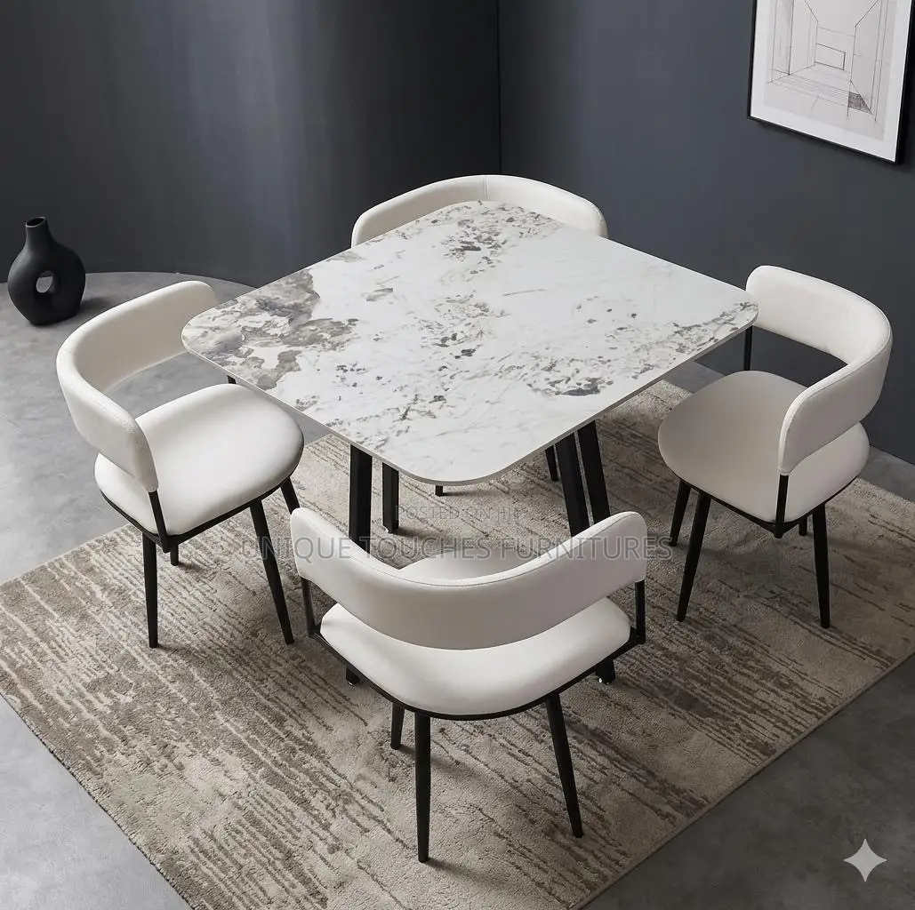 White 4 Seater Dinning Table