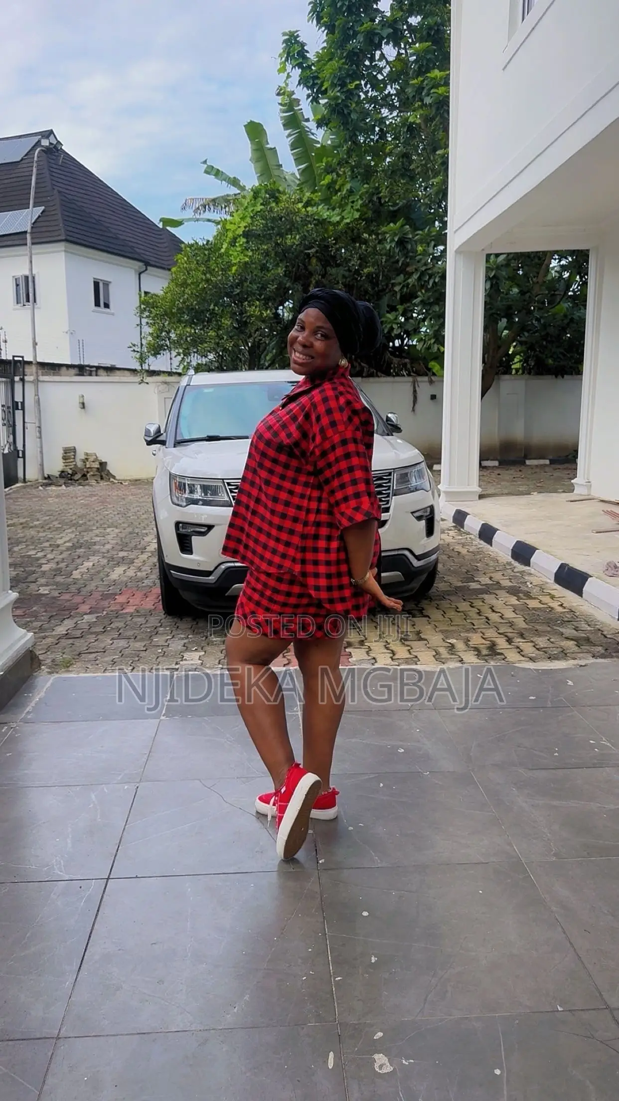 Checkered Red Casual Plaid Two-Piece Set Short – RTWbyJide