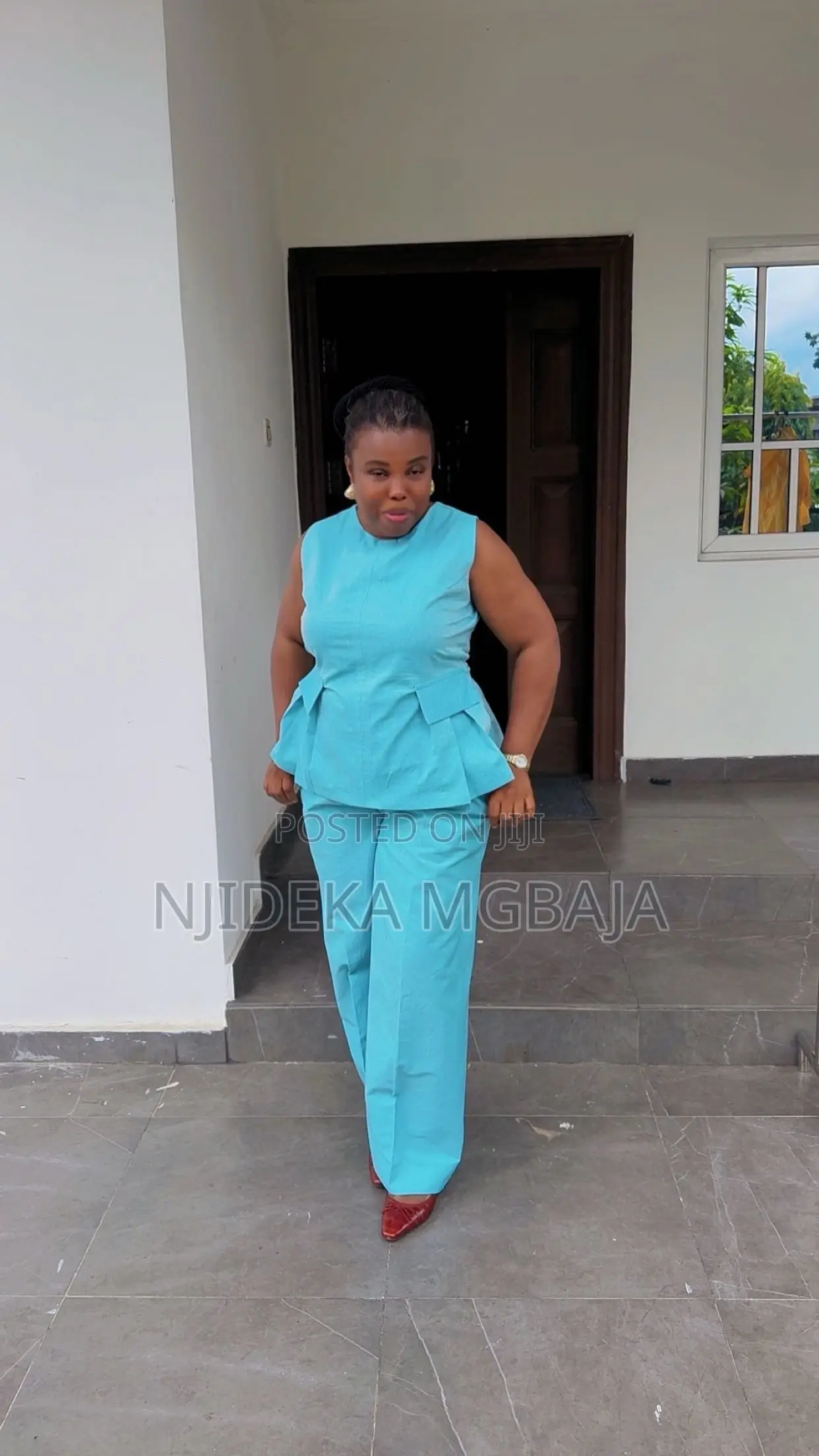 Elegant Turquoise Peplum Two-Piece Set – RTWbyJide
