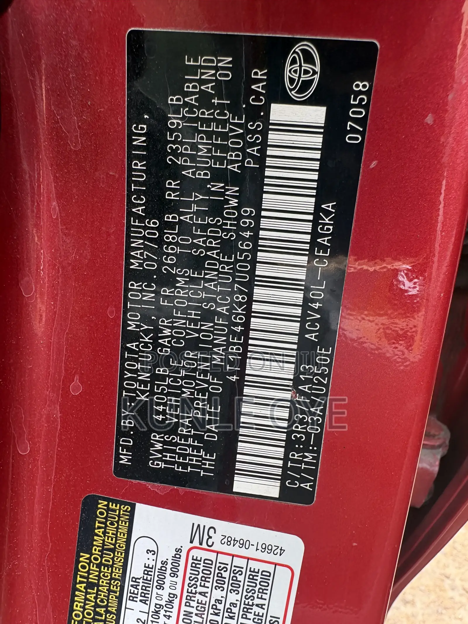 Toyota Sienna XLE 2008 Red